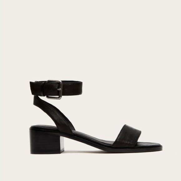 Frye Cindy Genuine Leather Open Toe Heel Sandals - Picture 3 of 13